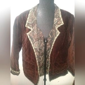 Koose of course Brown quilted reversible barn coat